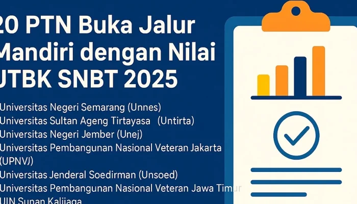 Pengumuman UMPTKIN 2026: Peluang Masuk PTN Melalui Jalur Mandiri Masih Terbuka