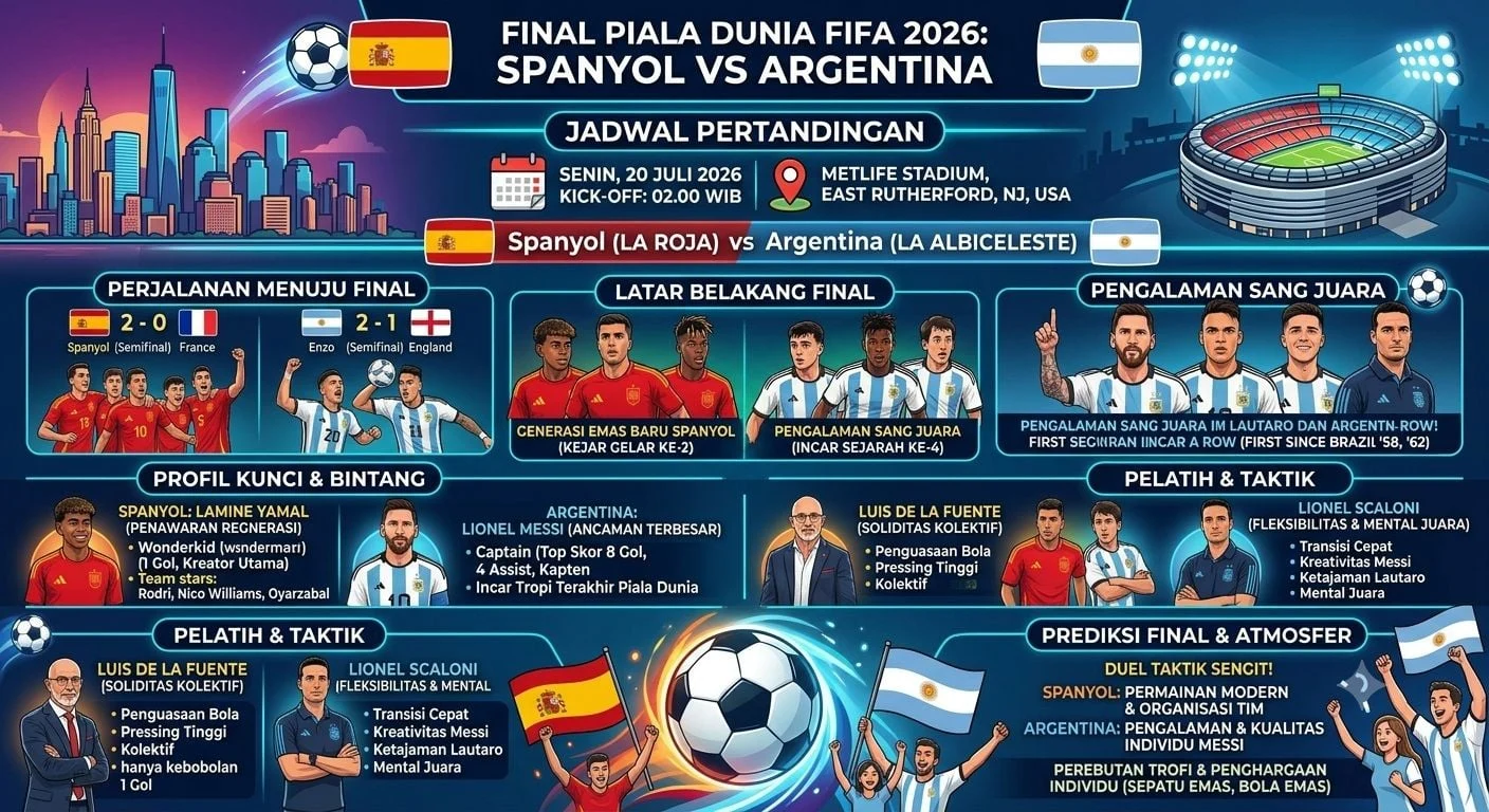 Pertarungan Sengit di Final Piala Dunia 2026: Argentina vs Spanyol