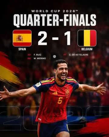 Piala Dunia 2026: Spanyol Melaju ke Semifinal Setelah Mengalahkan Belgia 2-1