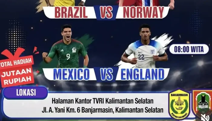 Piala Dunia 2026: Streaming Langsung Meksiko vs Inggris, Brasil vs Norwegia, dan Link Live Lainnya