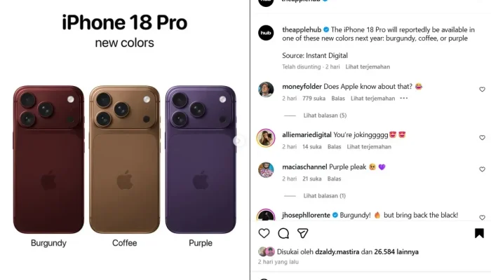 Rumor Terbaru iPhone 18: Tanggal Rilis, Harga, dan Warna Baru