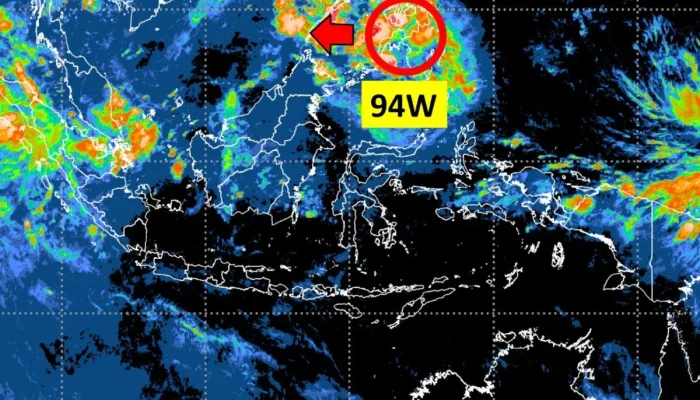 Cuaca Ekstrem Mengancam Indonesia: Bibit Siklon Tropis 94W Membentuk Daerah Konvergensi