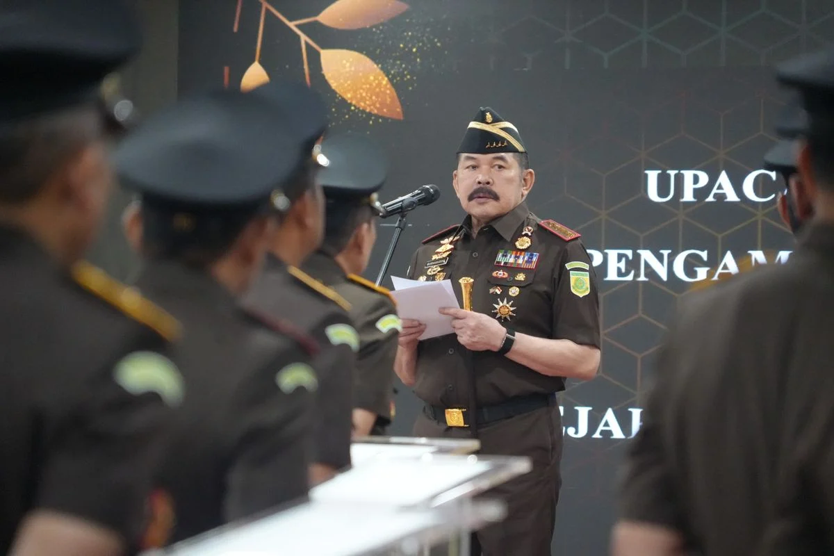 Jaksa Agung ST Burhanuddin Lantik 15 Kajati dan 19 Pejabat Eselon II