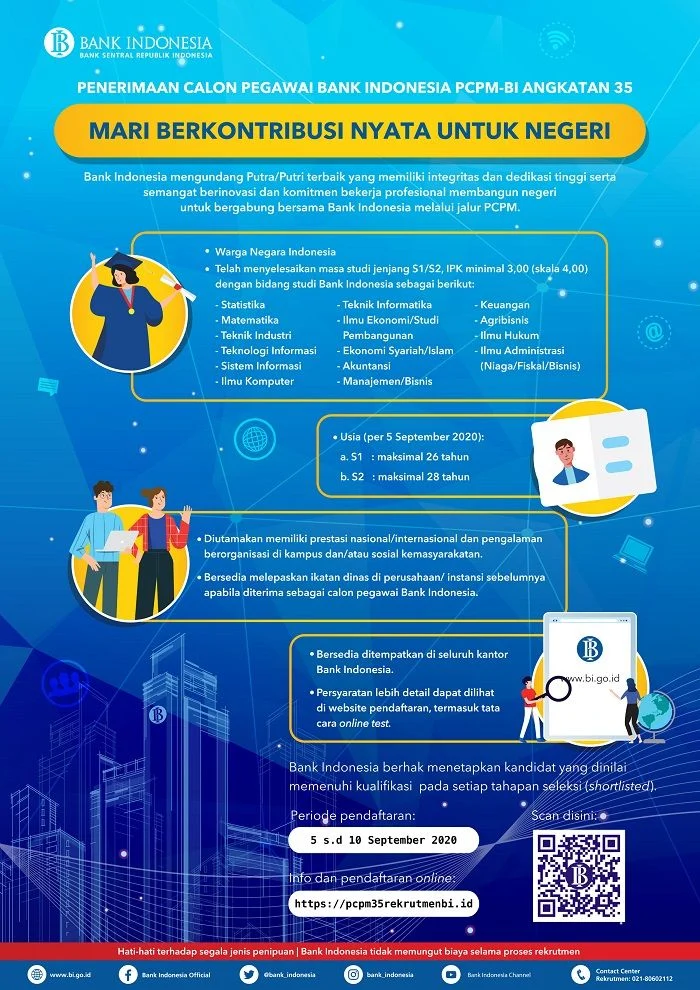 Pendaftaran PCPM Bank Indonesia Dibuka, Ini Syarat dan Cara Daftarnya