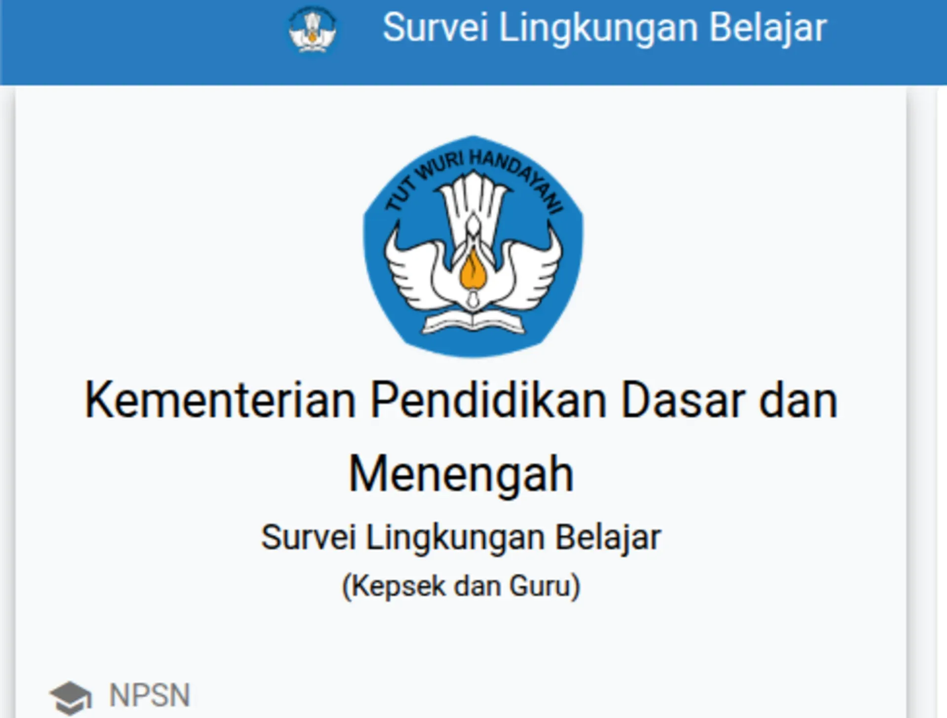 Pendaftaran Survei Lingkungan Belajar 2026: Jadwal, Syarat, dan Tahapan Pengisian